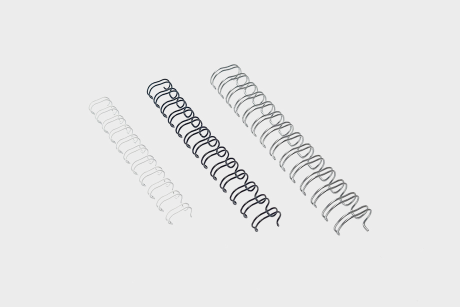 Farben der Drahtkammbindung für Broschüren – individuelle Bindungen in Silber, Schwarz oder Weiß